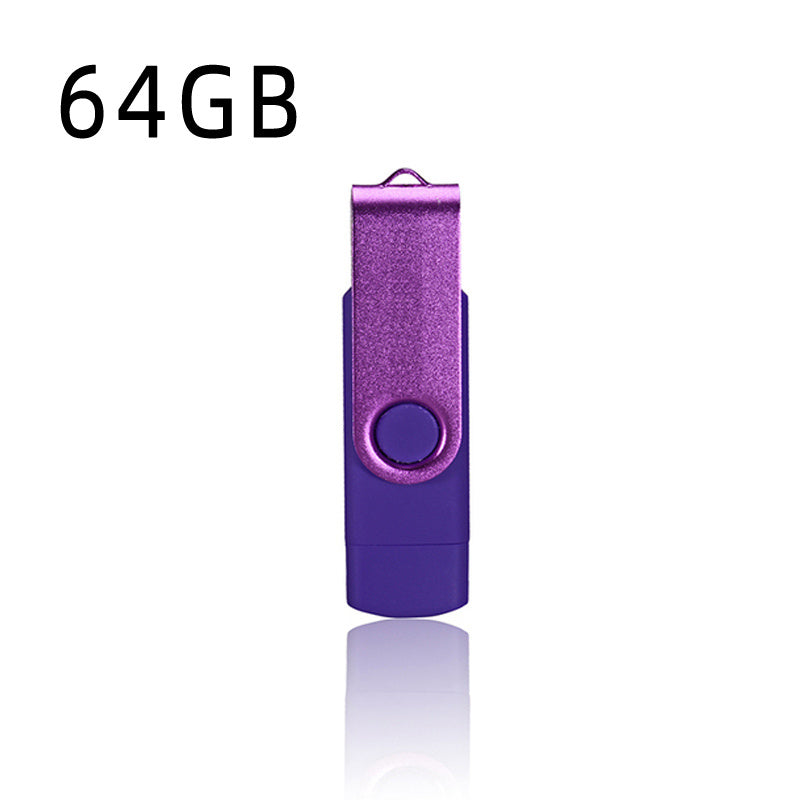 High Speed USB Flash Drive OTG Pen Drive 64gb 32gb USB Stick 16gb Rotatable Pen drive For Android Micro/PC Business gift