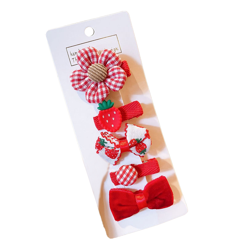 5 /10/14Pcs/Set Cute Bowknot Baby Girl Hair Clips Korean Flower Children Sides Barrettes Baby Hair Accessories