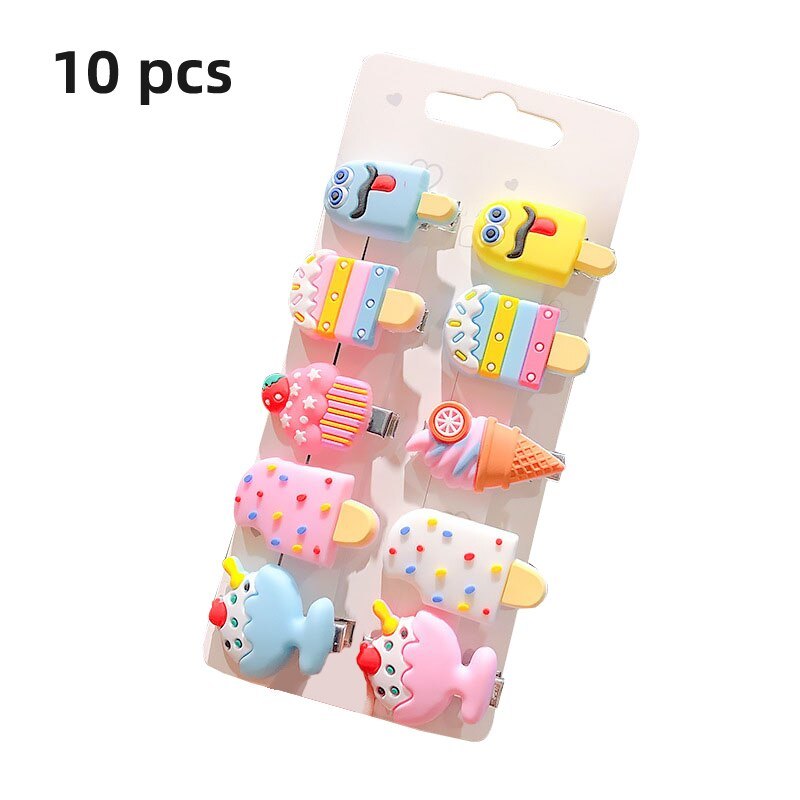 5 /10/14Pcs/Set Cute Bowknot Baby Girl Hair Clips Korean Flower Children Sides Barrettes Baby Hair Accessories