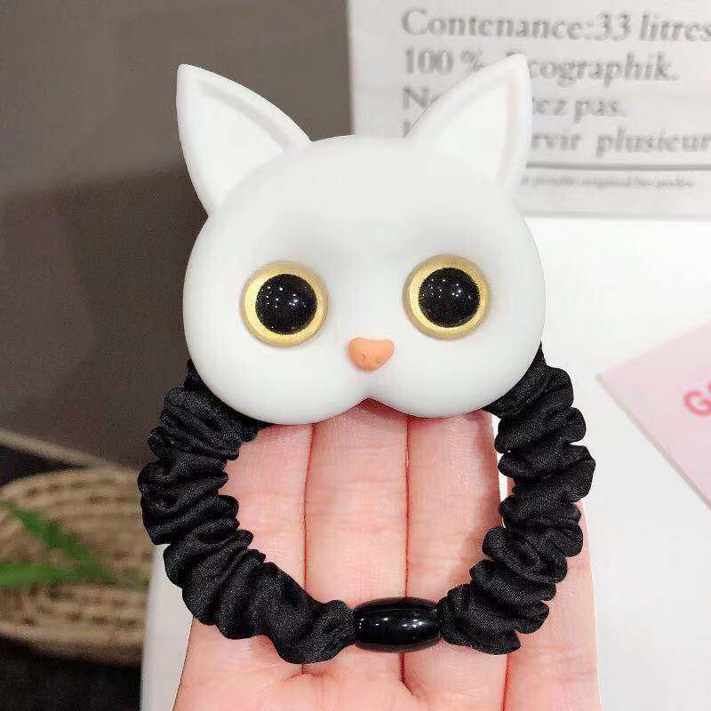 Japan and South Korea new cute cat hair rope small intestine cloth ring hair circle girl ball head rope tie hair rubber band hea