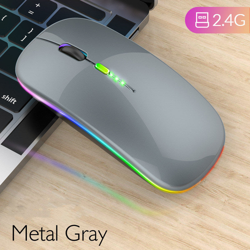 New Bluetooth Wireless Mouse with USB Rechargeable RGB Mouse for Computer Laptop PC Macbook Gaming Mouse Gamer 2.4GHz Portable M