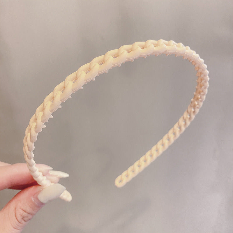 Hair Hoop Female All-Match Press Hair Head Buckle Headband Girls Frosted Serrated Hair Accessories Toothed Hairband