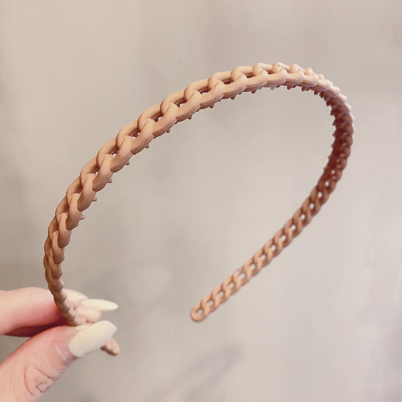 Hair Hoop Female All-Match Press Hair Head Buckle Headband Girls Frosted Serrated Hair Accessories Toothed Hairband