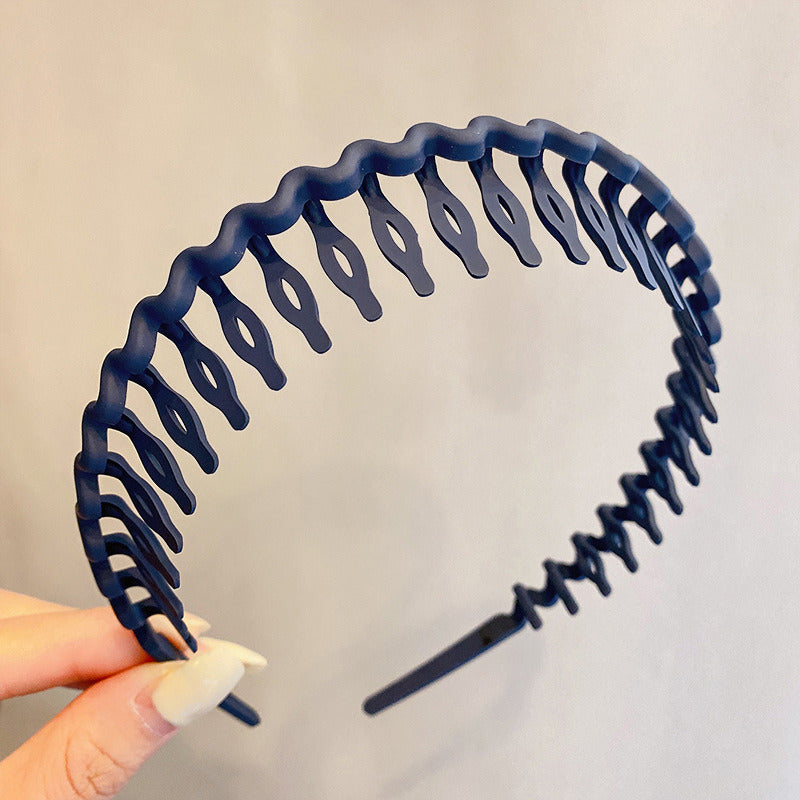 Hair Hoop Female All-Match Press Hair Head Buckle Headband Girls Frosted Serrated Hair Accessories Toothed Hairband