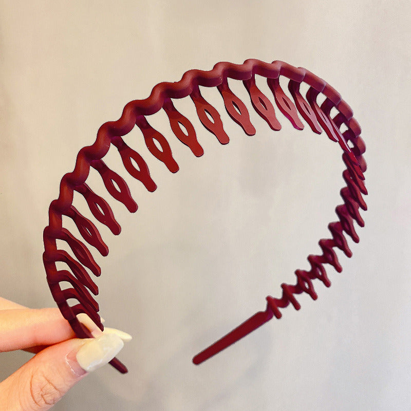 Hair Hoop Female All-Match Press Hair Head Buckle Headband Girls Frosted Serrated Hair Accessories Toothed Hairband