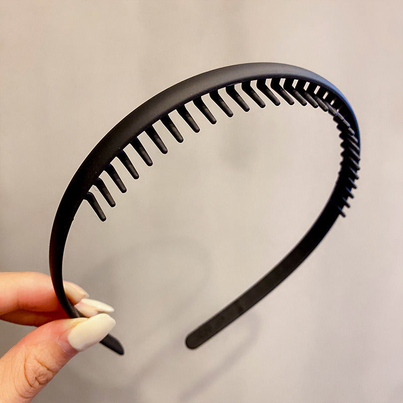 Hair Hoop Female All-Match Press Hair Head Buckle Headband Girls Frosted Serrated Hair Accessories Toothed Hairband