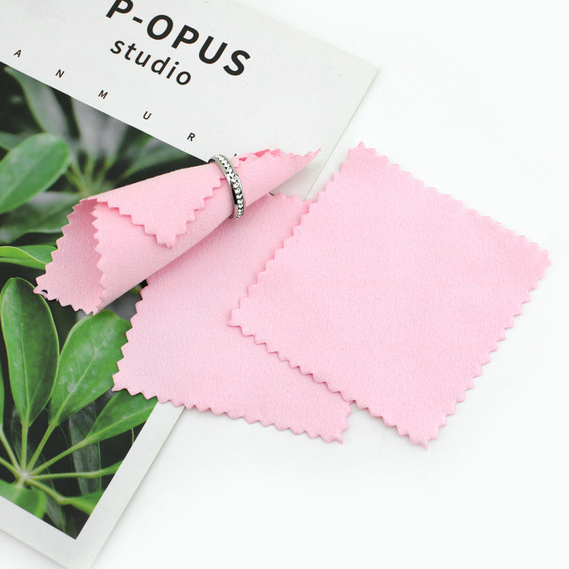10pcs Polish Polishing Cloth Silver Color Wipe Wiping Cloth Cleaning Polishing Cloth Soft Clean For Silver Gold Jewelry Tool
