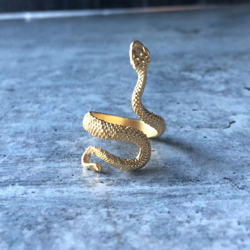Daily Jewelry Make You Fashionable Stylish Personality Exaggerated Snake-shaped Retro Ring
