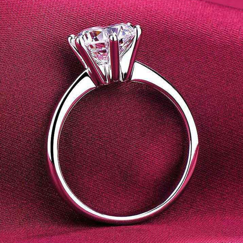 Personality Fashion Six Claw Domineering Living Mouth Crystal Zircon Ring