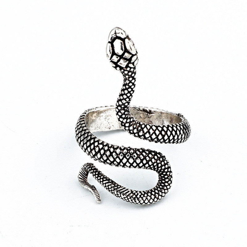 Daily Jewelry Make You Fashionable Stylish Personality Exaggerated Snake-shaped Retro Ring