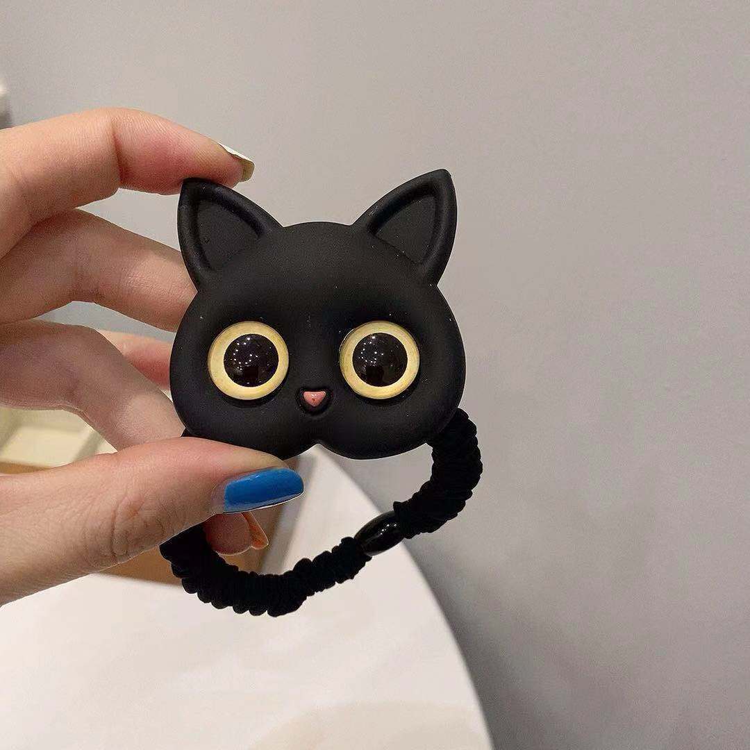Japan and South Korea new cute cat hair rope small intestine cloth ring hair circle girl ball head rope tie hair rubber band hea