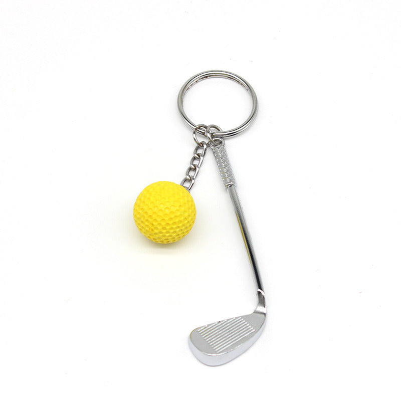 1PCS Golf Key Chain Pendant Schoolbag Backpack Pendant Small Gift Golf Creative European And American Metal Pendant Crafts