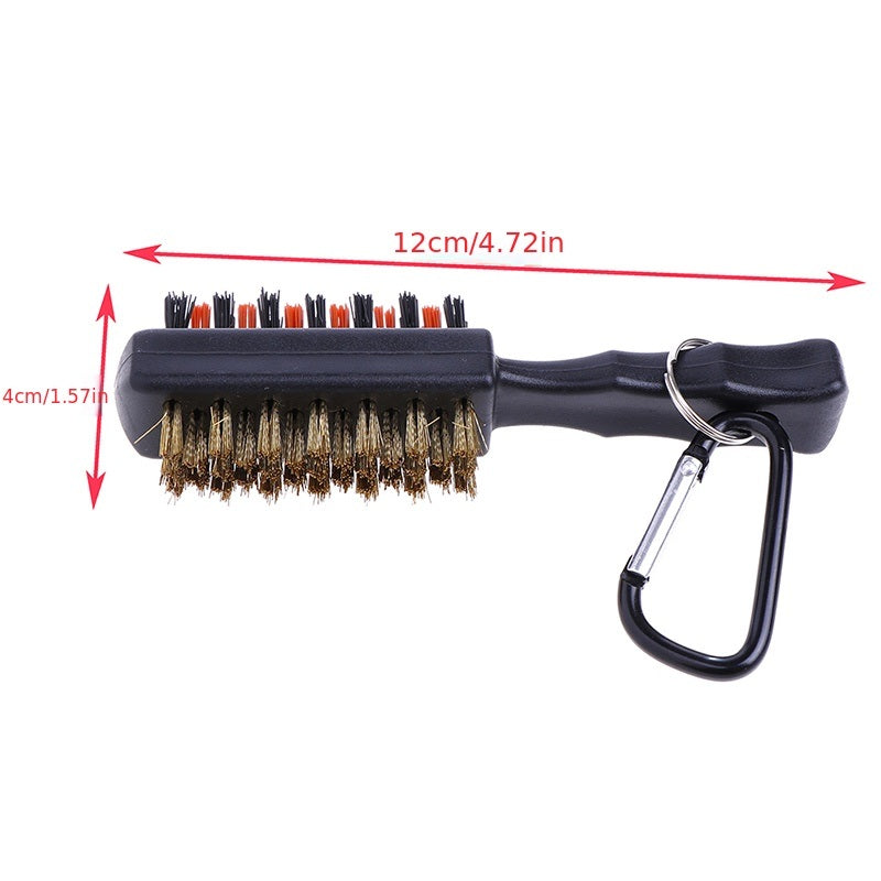 1pc Golf Ball Short Double Sided Metal Brush; Golf Cleaning Tools Accessories