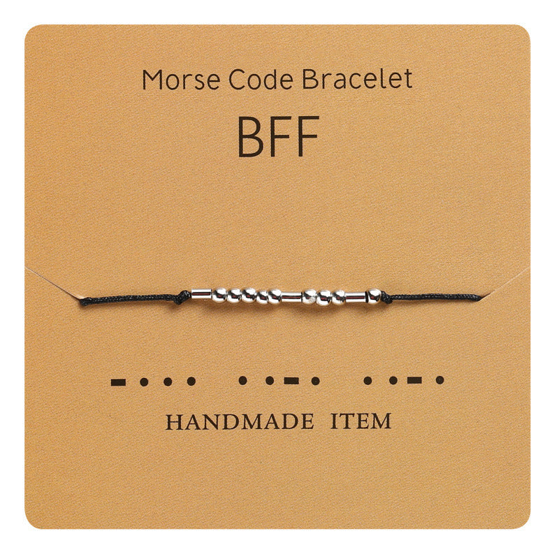 Hot Sales Morse Code Couple Bracelet Lovers' Bracelets Gift For Family Friend