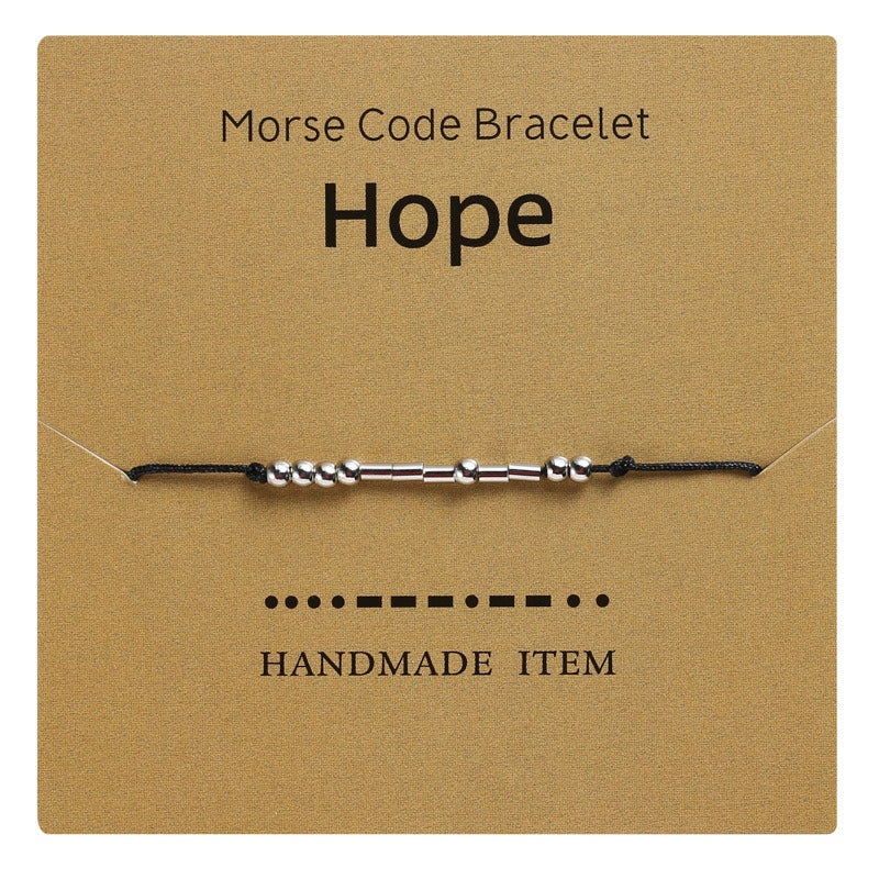 Hot Sales Morse Code Couple Bracelet Lovers' Bracelets Gift For Family Friend