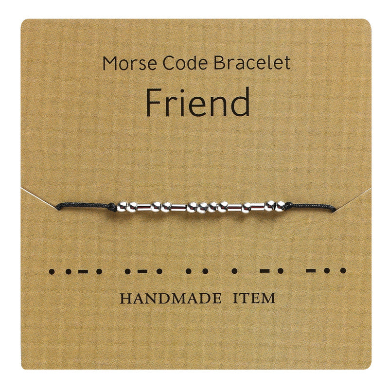 Hot Sales Morse Code Couple Bracelet Lovers' Bracelets Gift For Family Friend