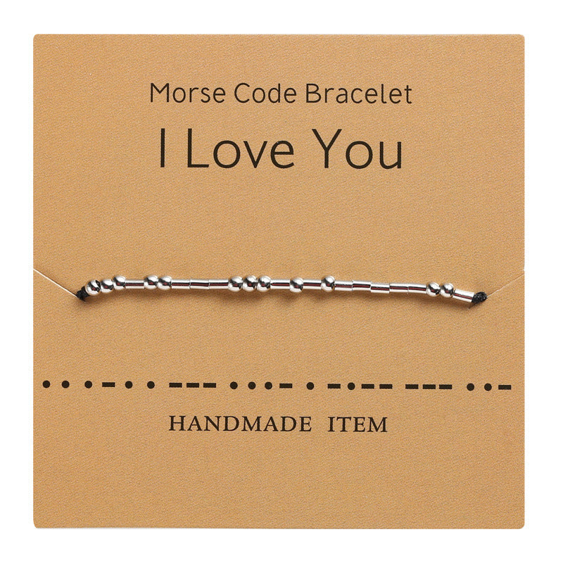 Hot Sales Morse Code Couple Bracelet Lovers' Bracelets Gift For Family Friend