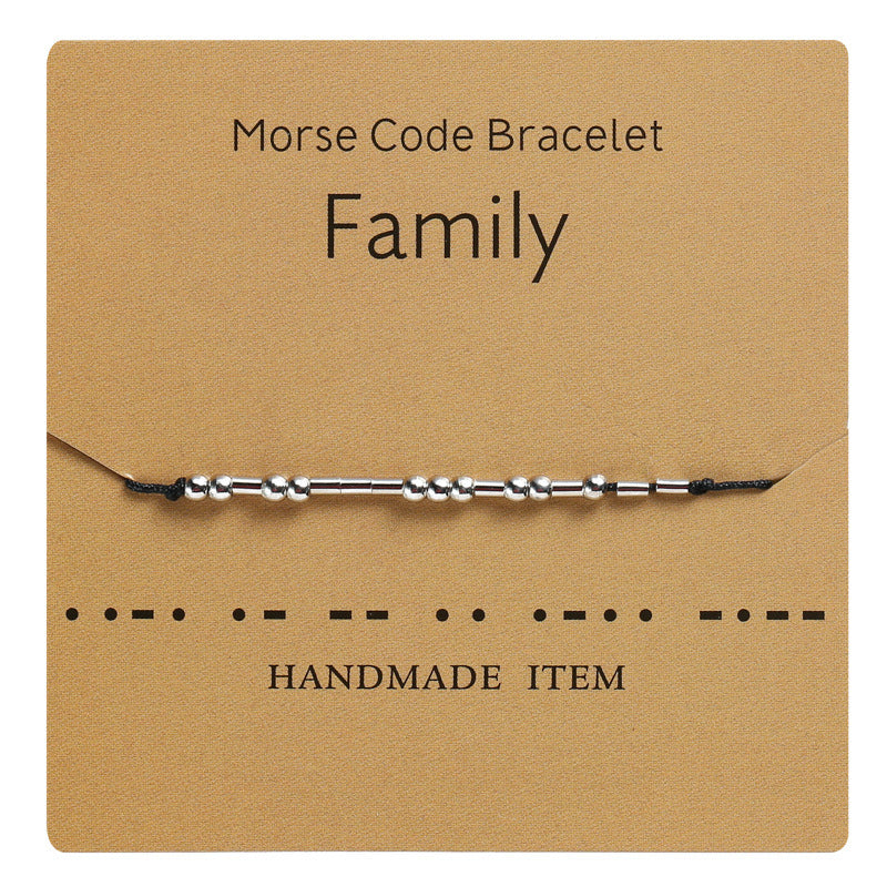 Hot Sales Morse Code Couple Bracelet Lovers' Bracelets Gift For Family Friend