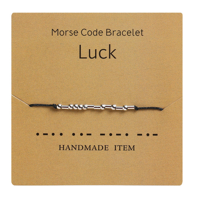 Hot Sales Morse Code Couple Bracelet Lovers' Bracelets Gift For Family Friend