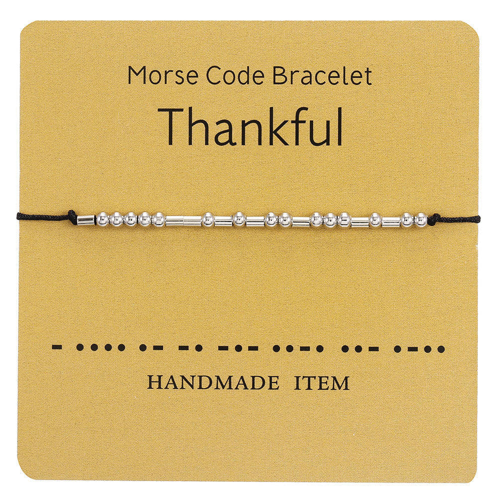 Hot Sales Morse Code Couple Bracelet Lovers' Bracelets Gift For Family Friend