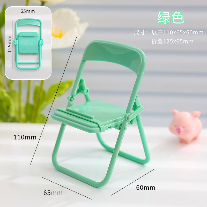 Cute Little Chair Mobile Phone Holder Foldable Desktop Shelf