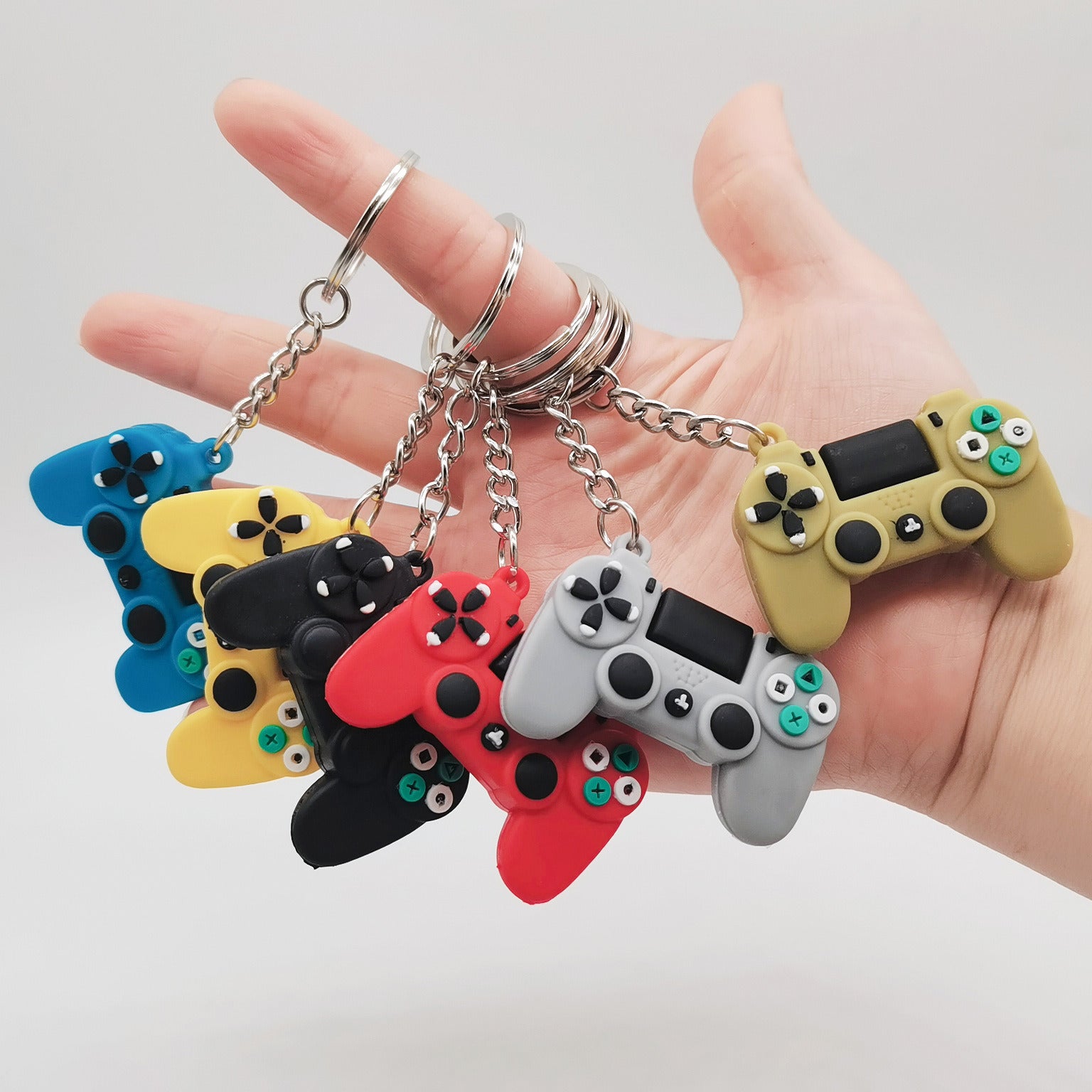 6 Pcs Creative Gift Gamepad Keychain Simulation Toy Game Console Car Key Chain Bag Pendant