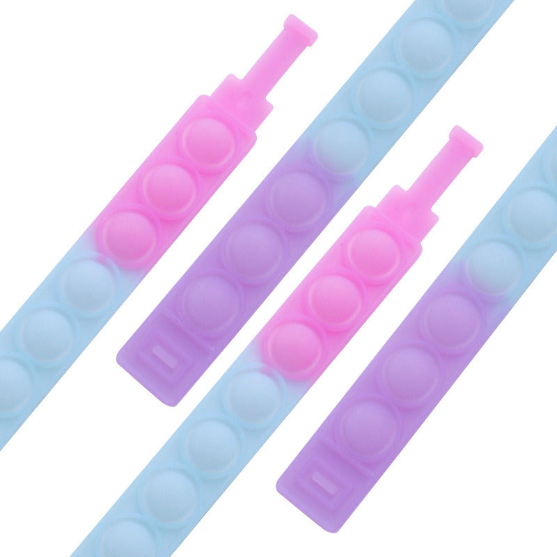 1 Pcs New Bracelet Rodent Eradicator Fun Color Silicone Bracelet Educational Decompression Toys Fidget Poppet