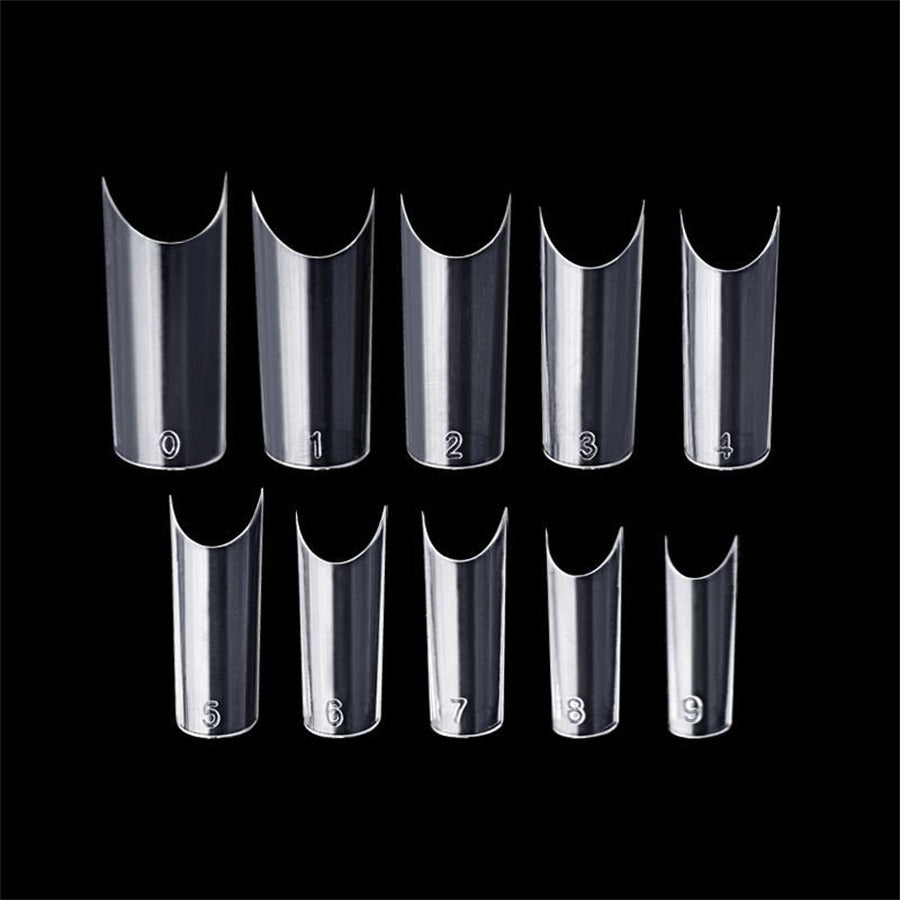 1 Box 100 Pieces Half Cover C-shape Coffin Nail Tip Artificial Fingernails