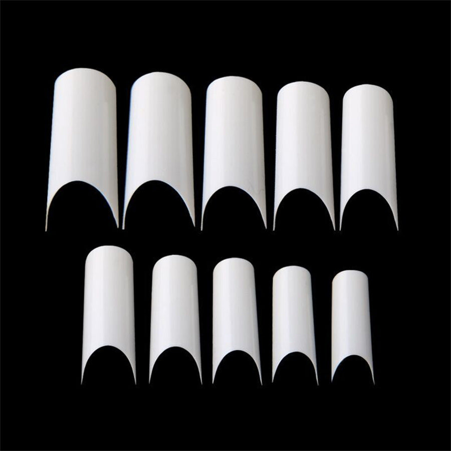 1 Box 100 Pieces Half Cover C-shape Coffin Nail Tip Artificial Fingernails