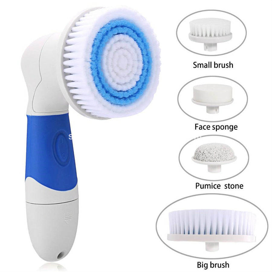 1set Face wash instrument cleansing silicone household silicone ultrasonic vibration massage electric female face wash artifact to clean pores