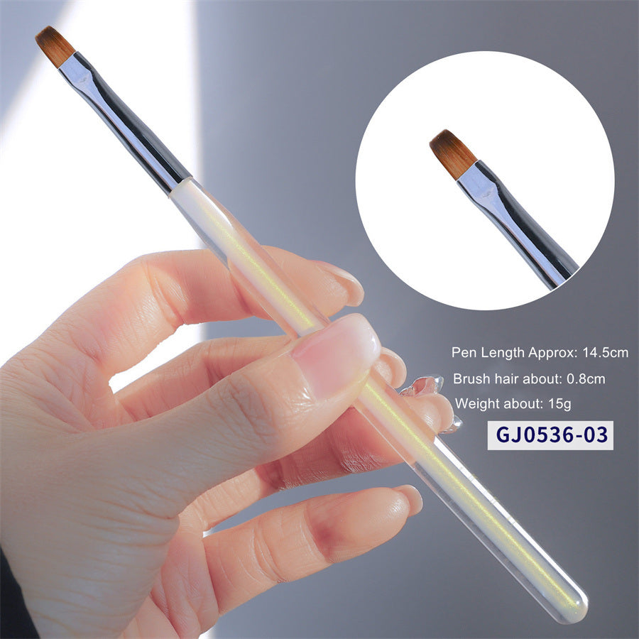 1 piece Nail shop professional brush manicure Japanese-style aurora light therapy pen manicure painting halo dye hook line pull line pen