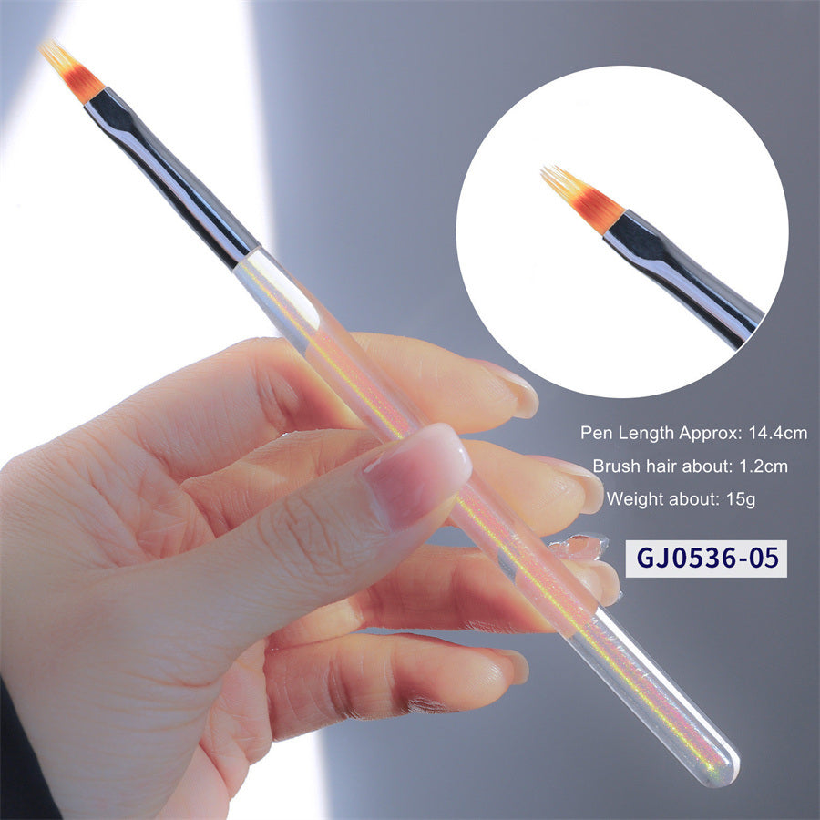 1 piece Nail shop professional brush manicure Japanese-style aurora light therapy pen manicure painting halo dye hook line pull line pen