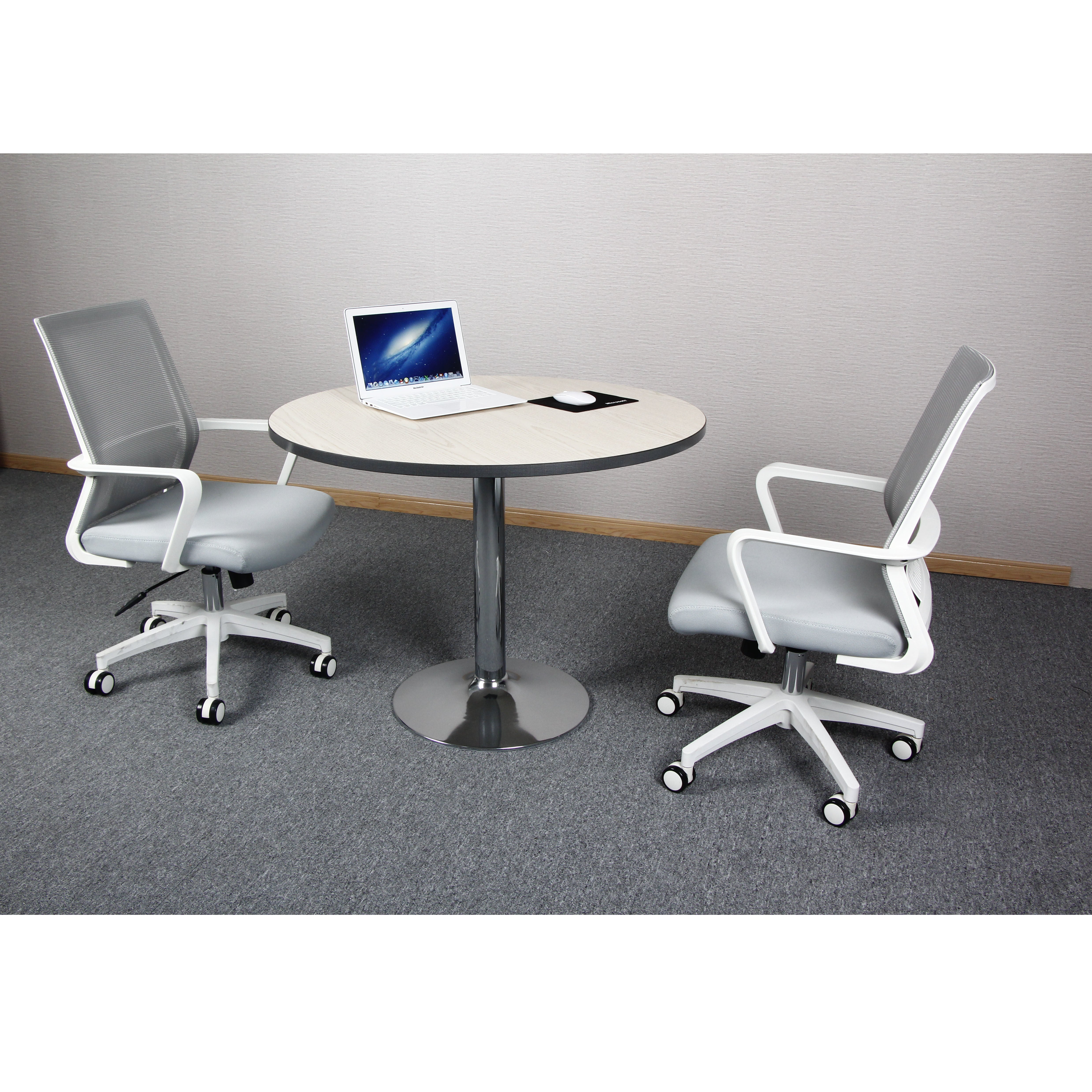 Good Quality Grey Swivel Rocking Staff Computer Mesh Fabric Office Chair