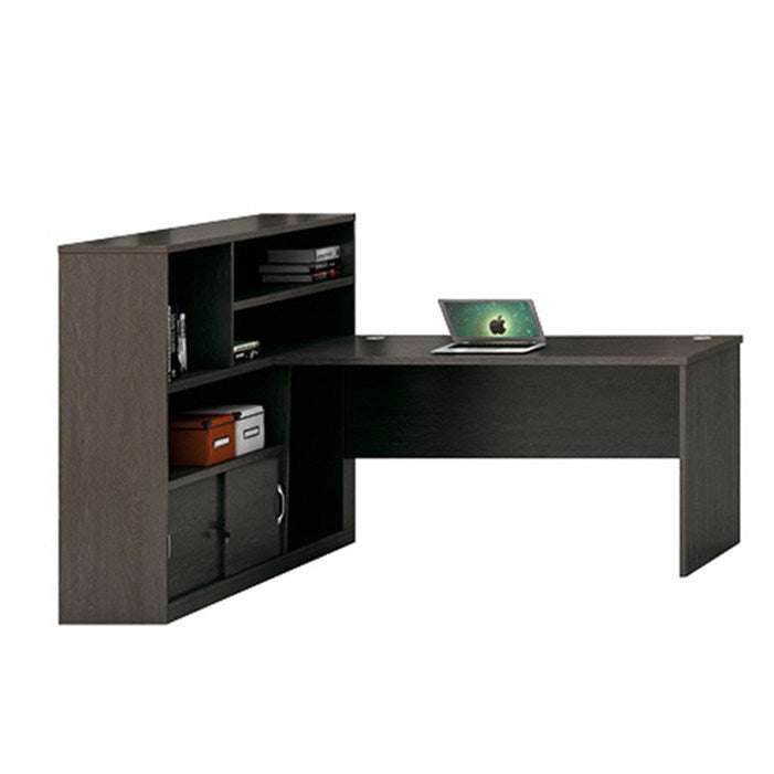 Black Modern Wooden Office Furniture Staff Office Desk with Cabinet