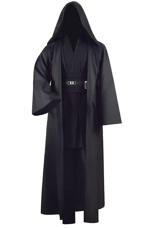 Adult Tunic Costume For Jedi Outfit Skywalker Halloween Cosplay Costume Hooded Robe Cloak Full Set Uniform Three Versions