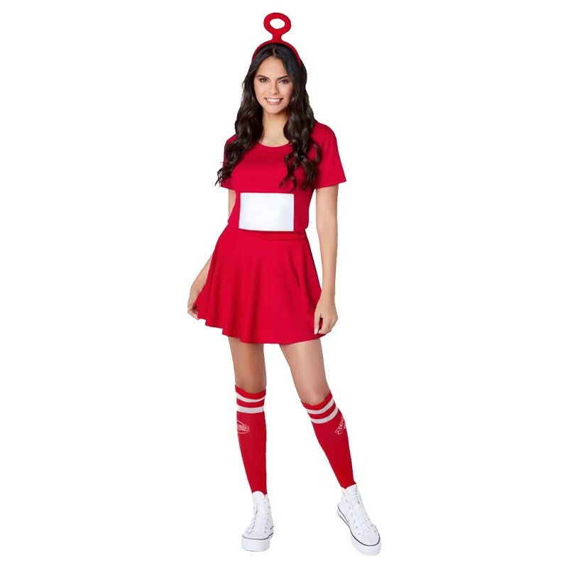 Women Teletubbies Costumes Tinky Winky Dipsy Laa-laa Po Cosplay Party Fancy Dress Suit