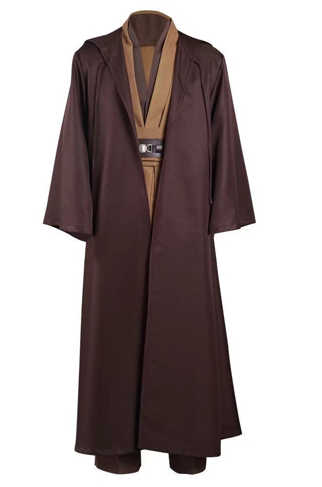 Adult Tunic Costume For Jedi Outfit Skywalker Halloween Cosplay Costume Hooded Robe Cloak Full Set Uniform Three Versions