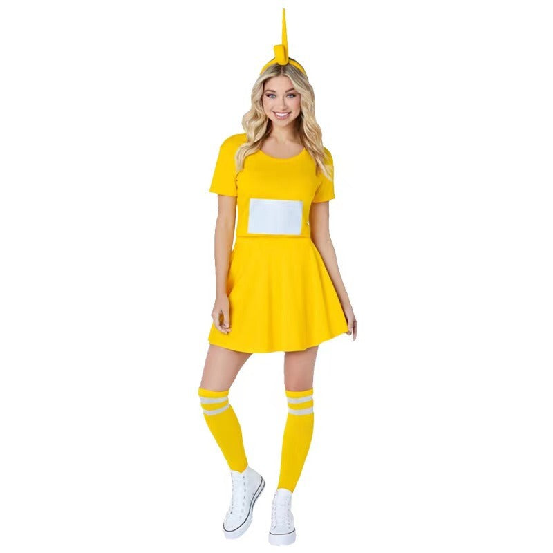 Women Teletubbies Costumes Tinky Winky Dipsy Laa-laa Po Cosplay Party Fancy Dress Suit