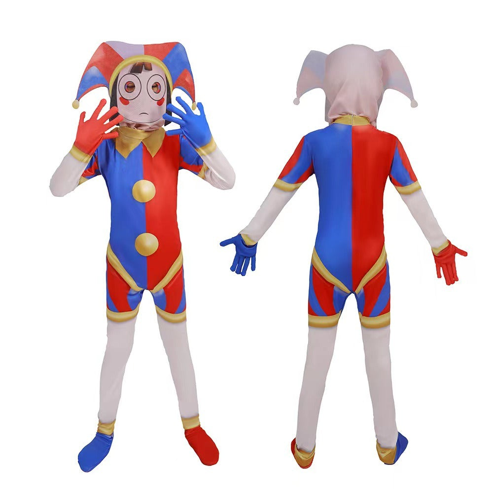 Anime Figures Circus Pomni Cosplay Costume Boys Jumpsuit Adult Birthday Gift