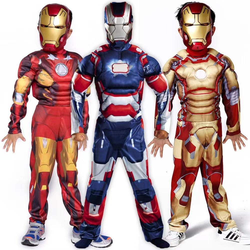 Kids Deluxe Iron Man Cosplay Costume Fancy Party 3-10 Years Outfit Dress