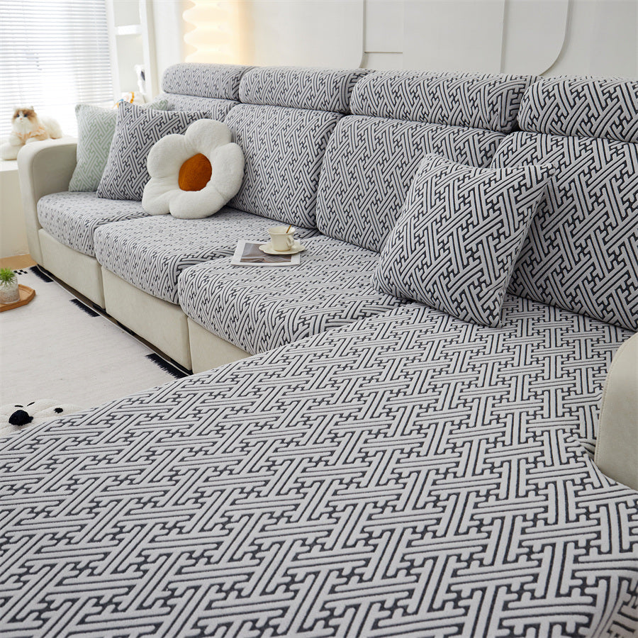 1 Pc Sofa Cover, Simple Elastic All Inclusive Universal Set, All Season Universal Dust-proof and Cat Scratch Proof Sofa Cushion Cover, Cloth Hat