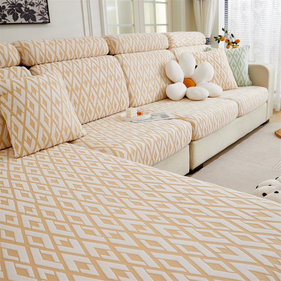 1 Pc Jacquard Sofa Cover Anti Slip Guifei Four Season Universal Sofa Hat Elastic All Inclusive Universal Cushion Cover