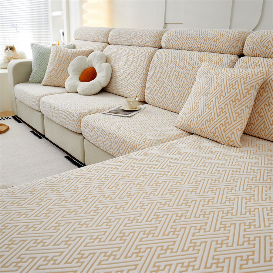 1 Pc Sofa Cover, Simple Elastic All Inclusive Universal Set, All Season Universal Dust-proof and Cat Scratch Proof Sofa Cushion Cover, Cloth Hat