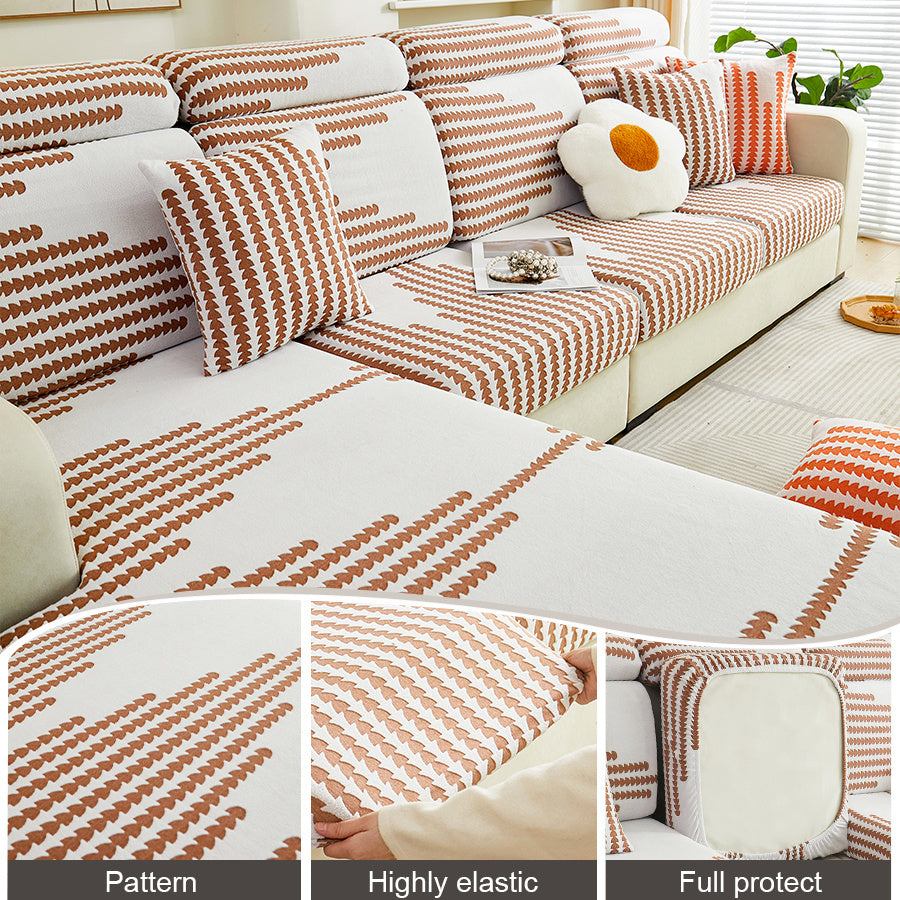 1 Pc Jacquard Velvet Sofa Cover, All Inclusive Universal Set, All Season Universal Leather Sofa Cover, Anti Cat Scratch Sofa Hat