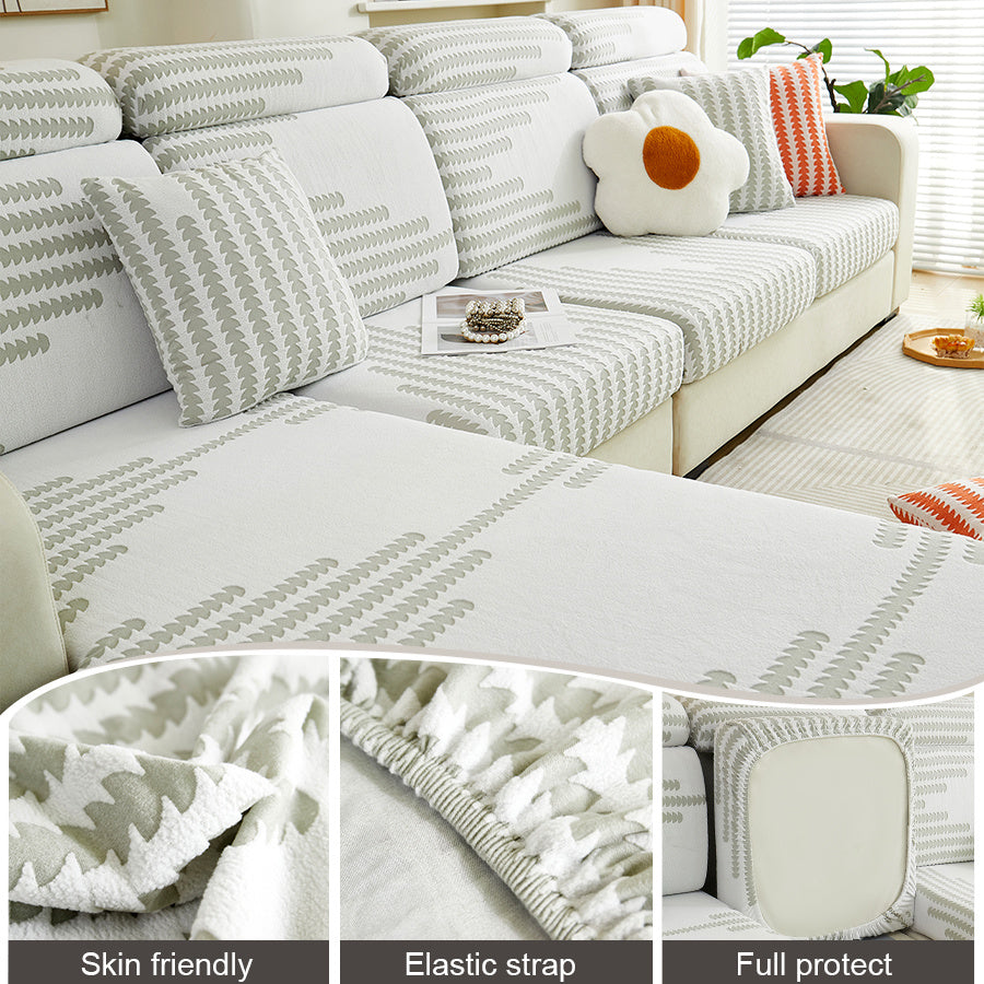 1 Pc Jacquard Velvet Sofa Cover, All Inclusive Universal Set, All Season Universal Leather Sofa Cover, Anti Cat Scratch Sofa Hat