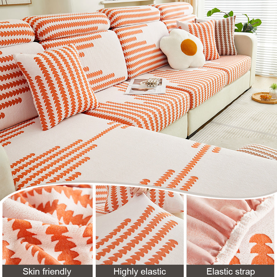 1 Pc Jacquard Velvet Sofa Cover, All Inclusive Universal Set, All Season Universal Leather Sofa Cover, Anti Cat Scratch Sofa Hat