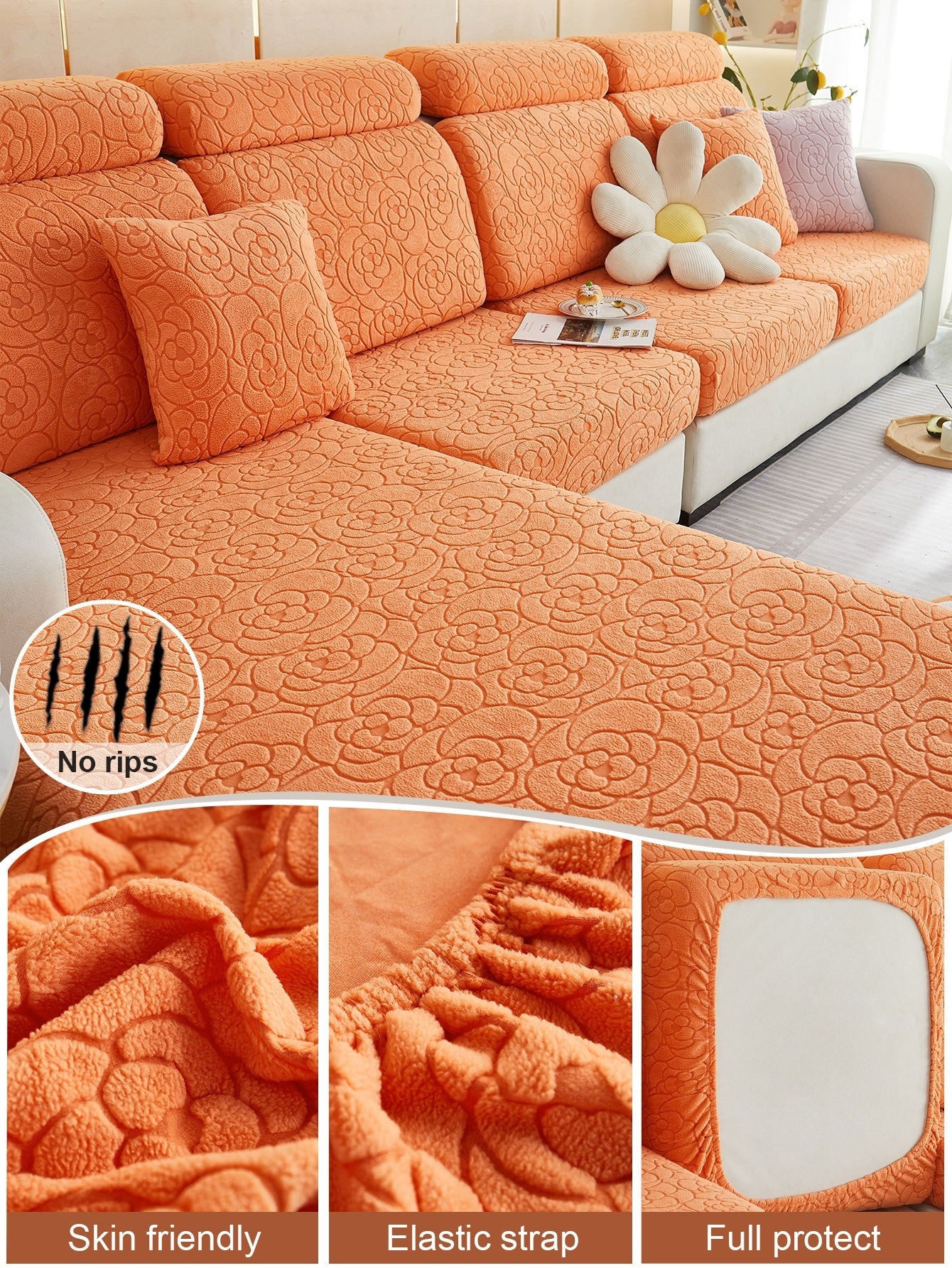 1pc Sofa Universal Cover, Universal Elastic Cover, All Inclusive Sofa Cushion, Lazy Cushion, All Season Cushion, Sofa Cover, Hood Towel