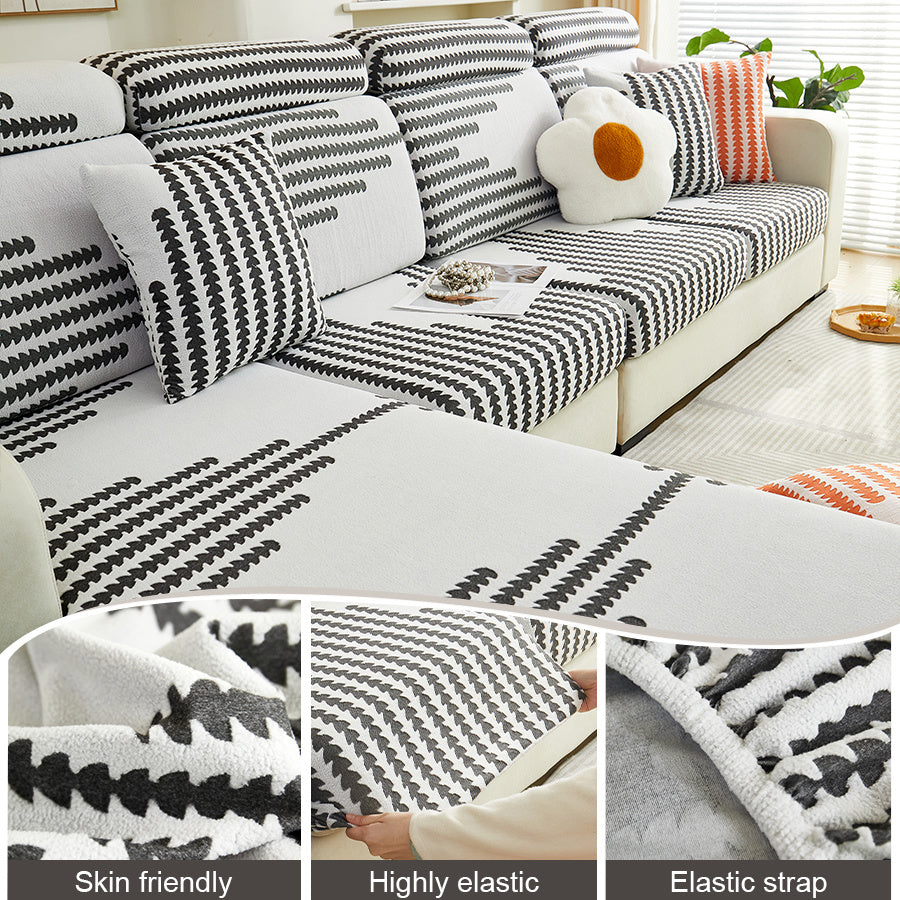 1 Pc Jacquard Velvet Sofa Cover, All Inclusive Universal Set, All Season Universal Leather Sofa Cover, Anti Cat Scratch Sofa Hat