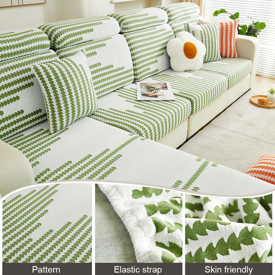 1 Pc Jacquard Velvet Sofa Cover, All Inclusive Universal Set, All Season Universal Leather Sofa Cover, Anti Cat Scratch Sofa Hat