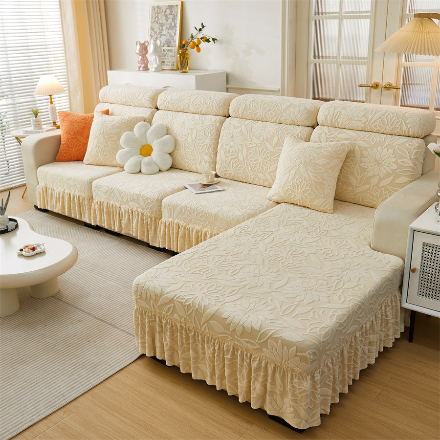 1 PC Elastic Plush Sofa Cover, All Inclusive Noble Consort Sofa Hat, Sofa Cushion, Autumn and Winter Collection, All Season Universal Cover Cloth